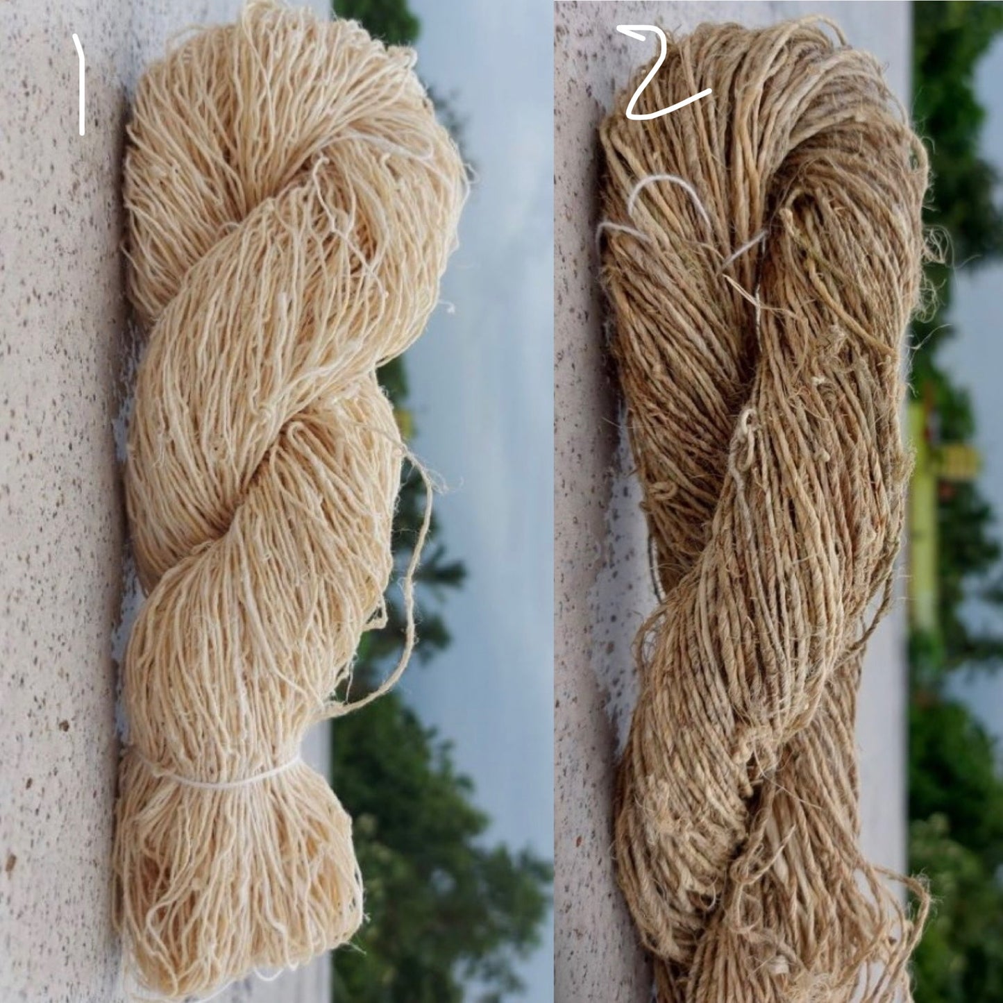 100% Handspun HEMP YARN 170/200yds worsted dk