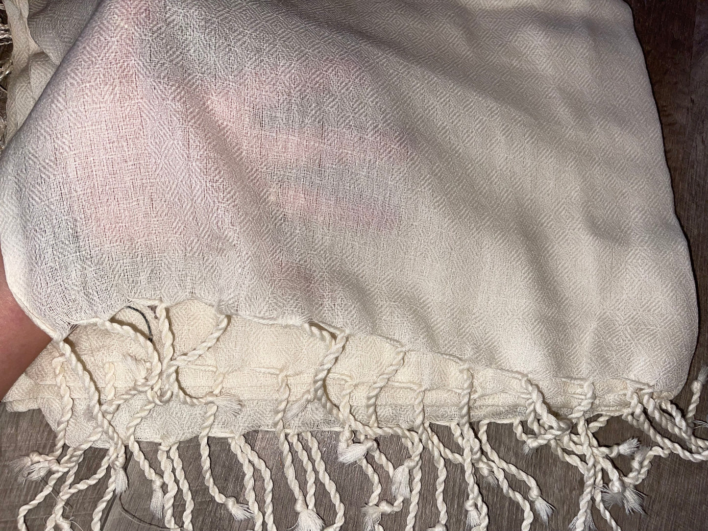 LARGE 100% Merino Scarf woven DIAMOND weave
