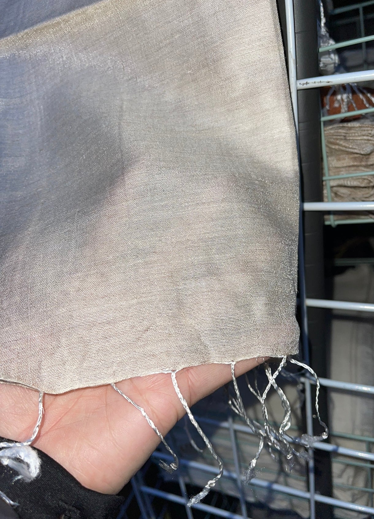 SALE Muga SILK & Bamboo scarf LONG