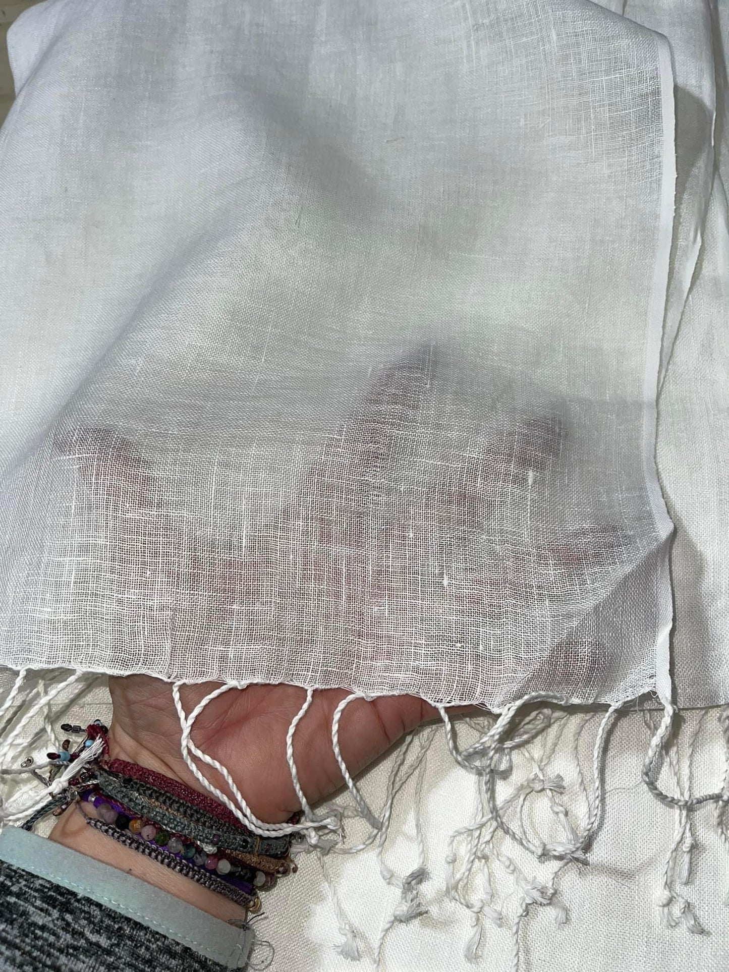 SALE 100% LINEN GAUZE scarf LONG