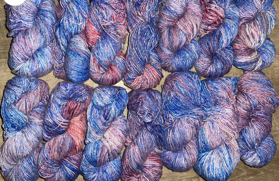 SALE 50% Mulberry SILK 50% MERINO 200yds DK