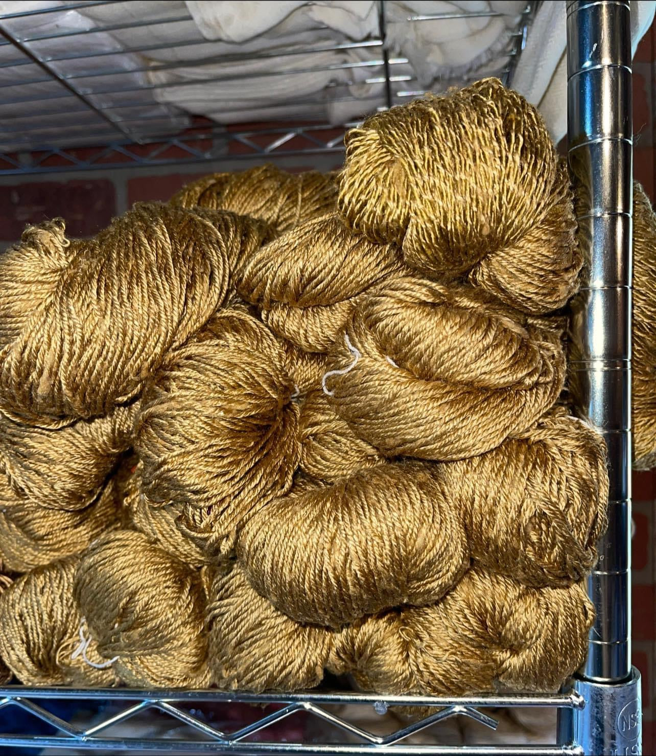 100% MULBERRY GOLD REELED SILK 250yds DK