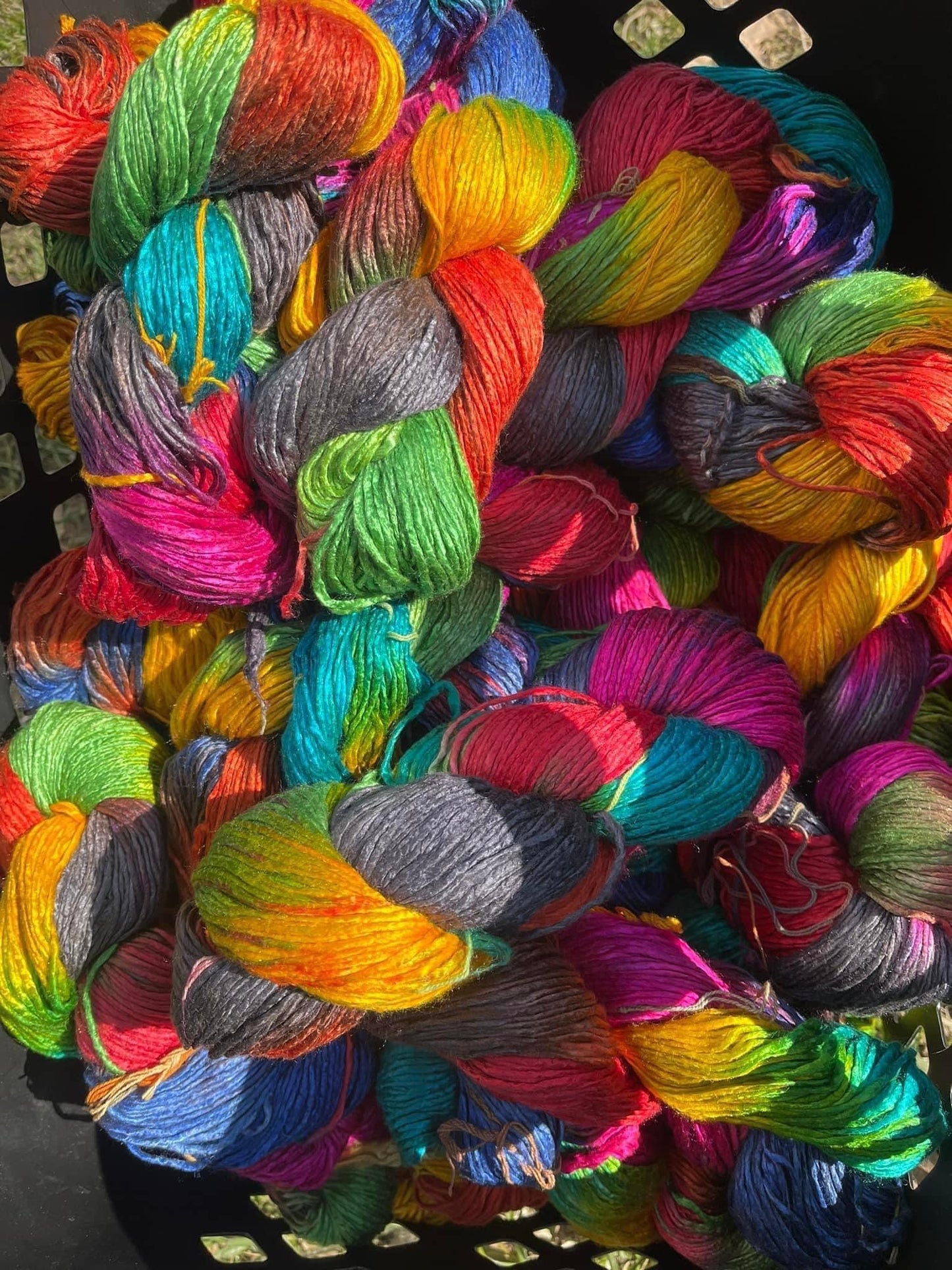 100% Mulberry SILK 200yds DK multi