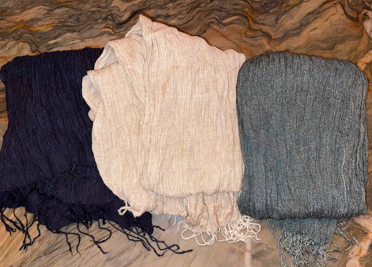 Long 30% HEMP 40% Eri Peace SILK & 30% Bamboo scarves