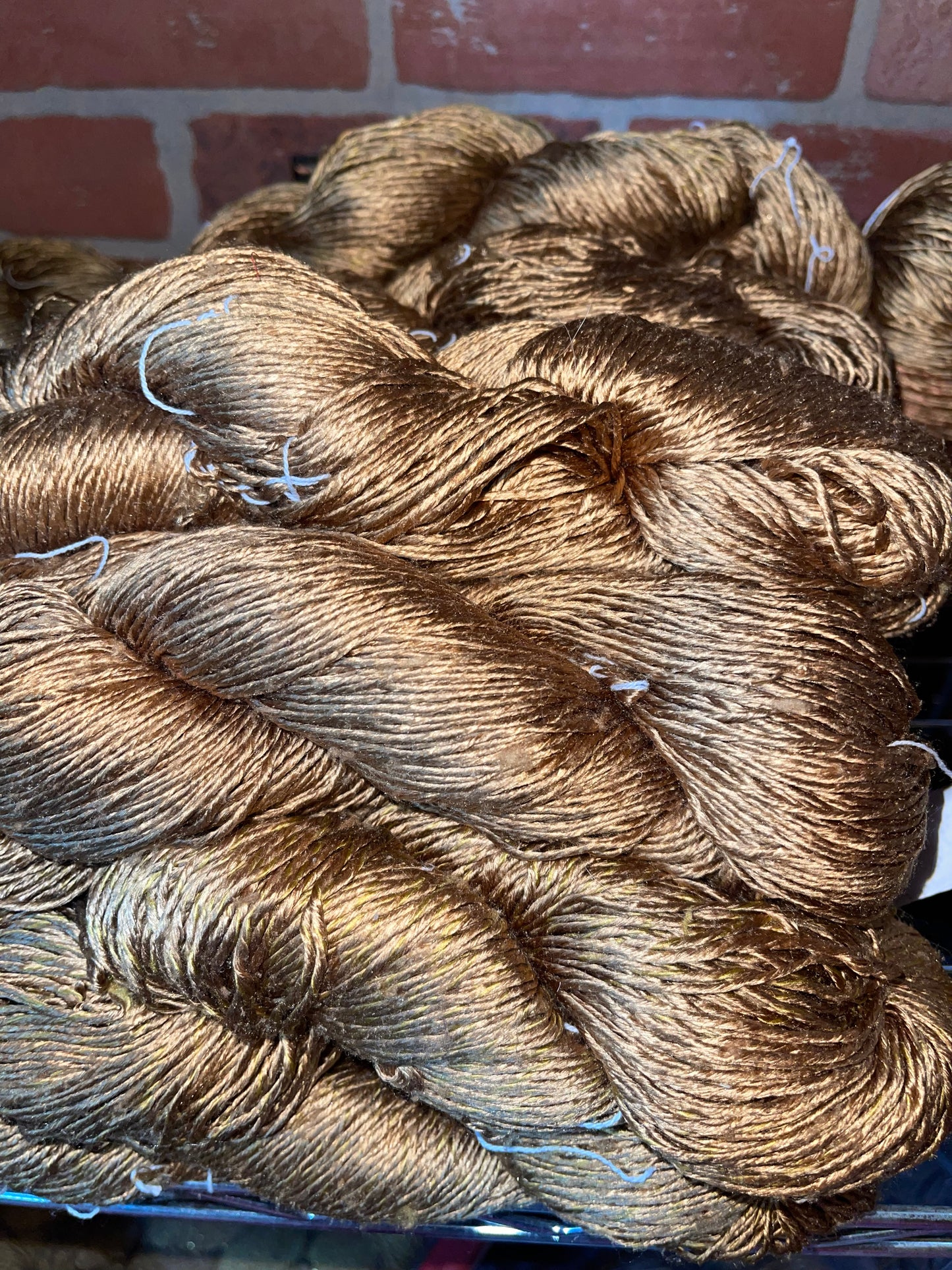 100% MULBERRY BROWN GOLD REELED SILK 300yds Sport