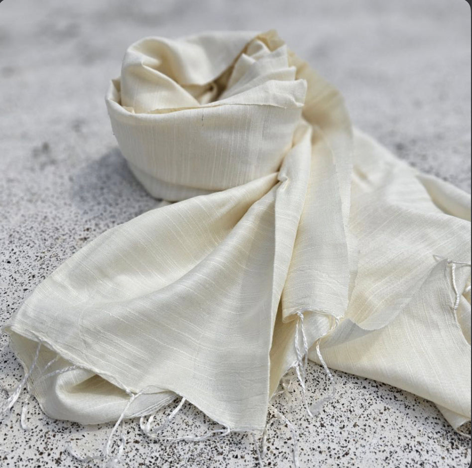 SALE ERI peace SILK & Bamboo scarf LONG