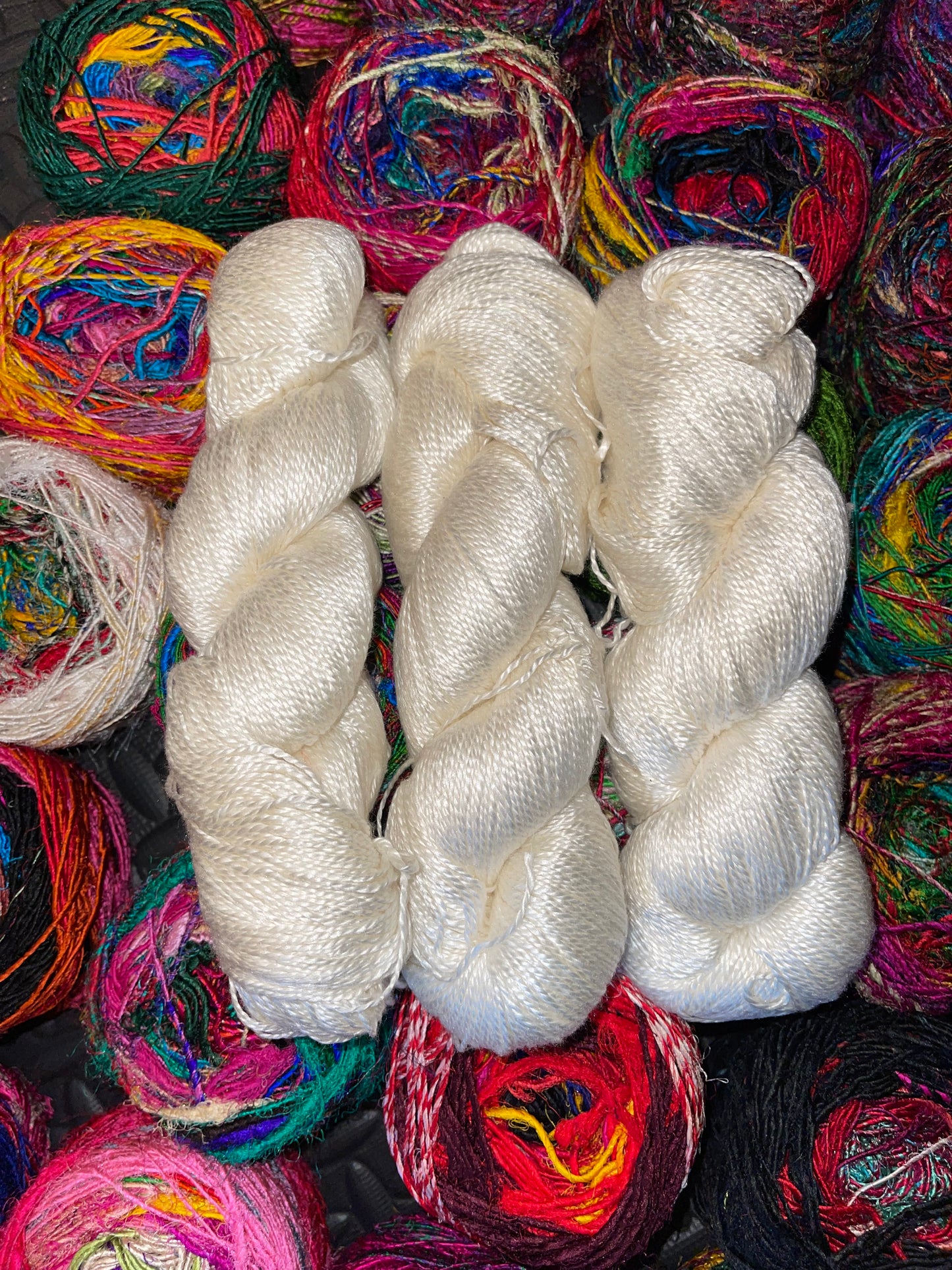 NEW shiny 100% Mulberry Spun SILK 400yds 8/2 SOCK