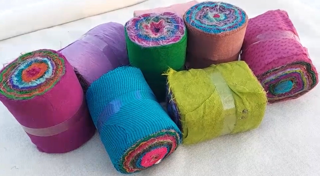 Ribbon fabric rolls SILK