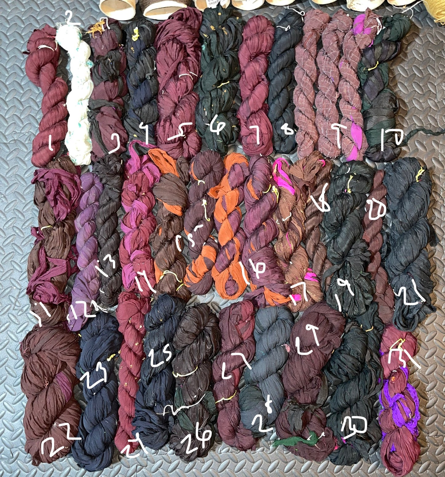 Clearance RIBBON fabric SILK skeins