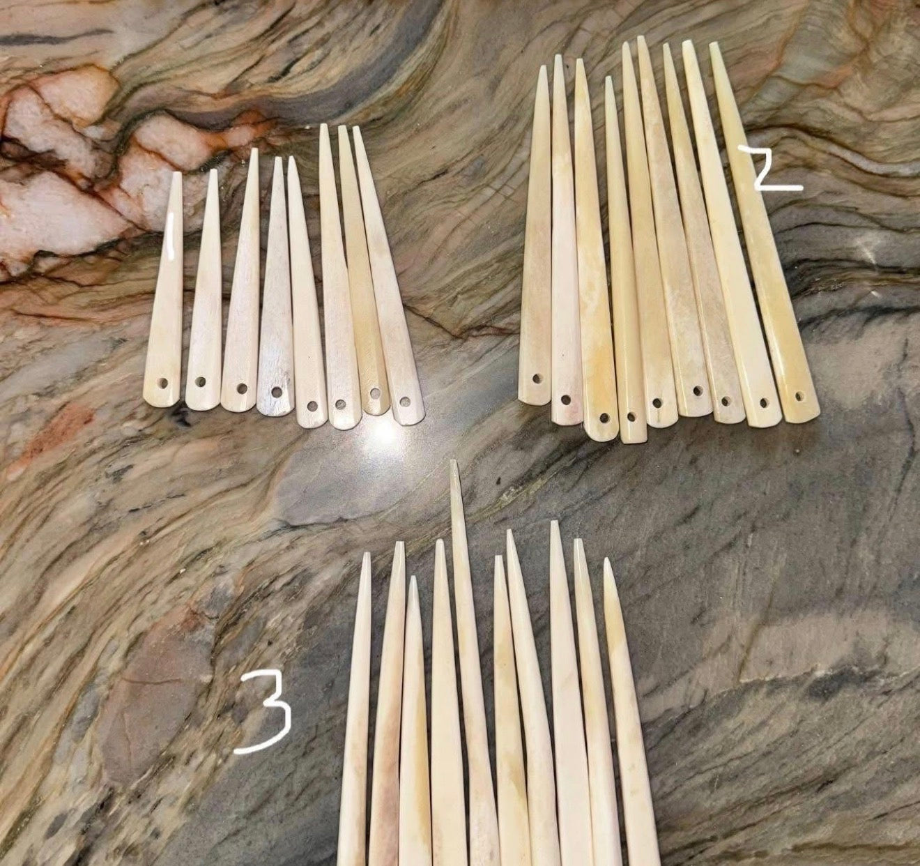 Nalbinding needles Bone