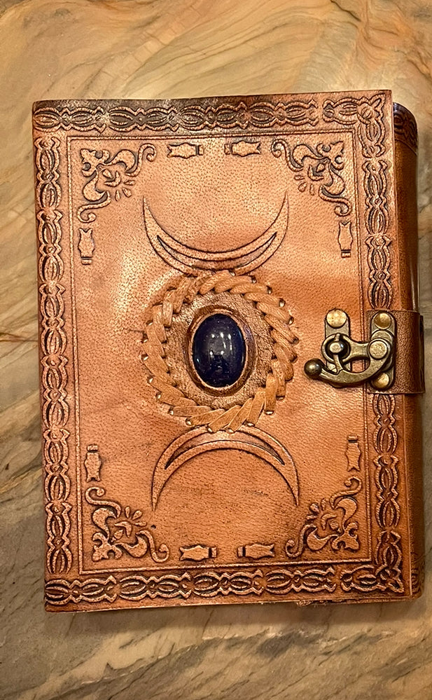Leather journal Moon STONE